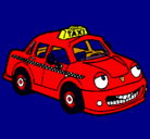 Dibujo Herbie Taxista pintado por taxi