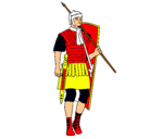 Dibujo Soldado romano pintado por GABY_KPO