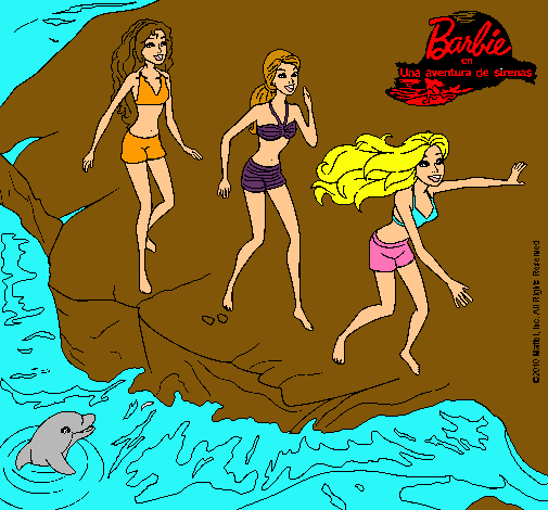 Barbie y sus amigas en la playa