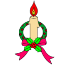 Dibujo Vela de navidad III pintado por tedito