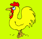 Dibujo Gallo de granja pintado por qzas