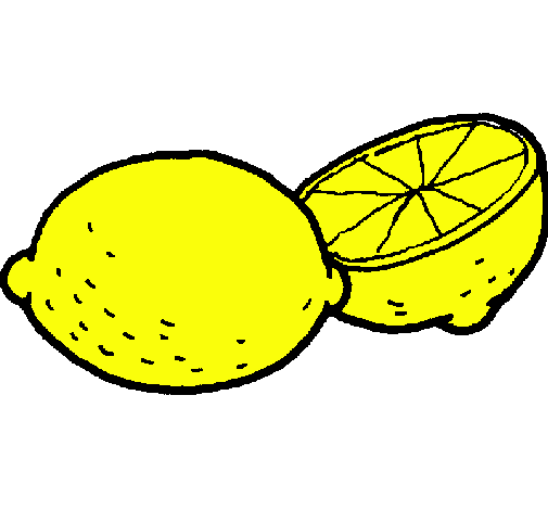 Dibujo limón pintado por melany