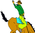 Dibujo Vaquero en caballo pintado por alvaro1