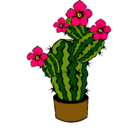 Dibujo Flores de cactus pintado por hola