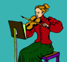 Dibujo Dama violinista pintado por sjshdkd5