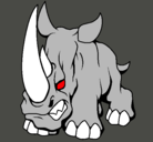 Dibujo Rinoceronte II pintado por nachoman