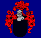 Dibujo Escudo de armas y casco pintado por dachris