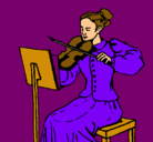 Dibujo Dama violinista pintado por licantropa