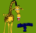 Dibujo Madagascar 2 Melman pintado por madGAS