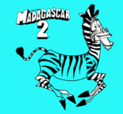 Dibujo Madagascar 2 Marty pintado por dubfxzbmoura