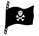 Dibujo Bandera pirata pintado por bandera