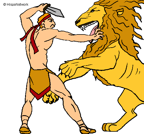 Gladiador contra león