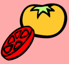 Dibujo Tomate pintado por sakira
