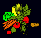 Dibujo verduras pintado por franciscoO
