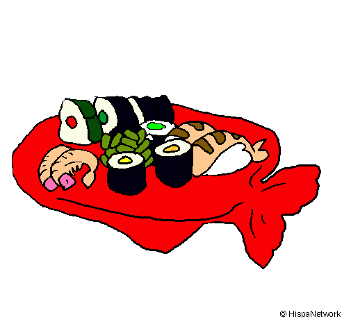 Dibujo Sushi pintado por narutochib