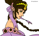 Dibujo Princesa china pintado por curni
