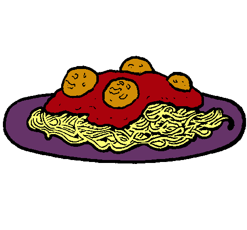 Dibujo Espaguetis con carne pintado por miroslava
