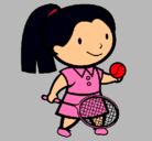 Dibujo Chica tenista pintado por rociooooooo