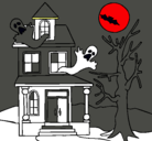 Dibujo Casa fantansma pintado por evee