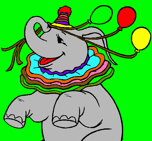 Elefante con 3 globos