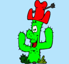 Dibujo Cactus con sombrero pintado por martik