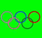 Dibujo Anillas de los juegos olimpícos pintado por Brett