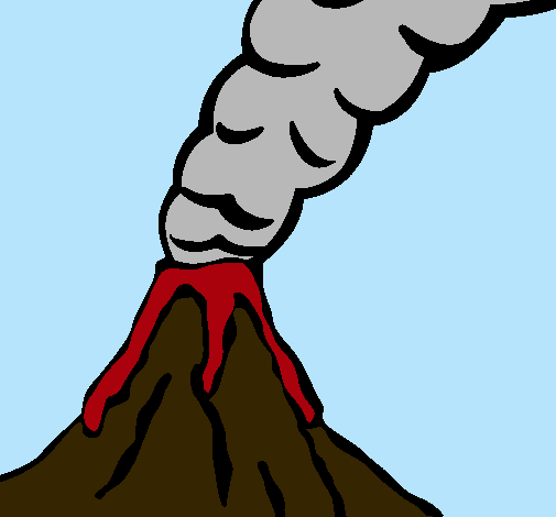 Dibujo Volcán pintado por lkaritoO