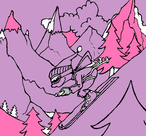 Dibujo Esquiador pintado por acvalle
