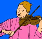 Dibujo Violinista pintado por analia