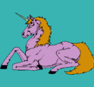 Dibujo Unicornio sentado pintado por anahis