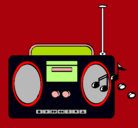 Dibujo Radio cassette 2 pintado por edit