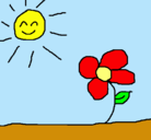 Dibujo Sol y flor 2 pintado por Janeth