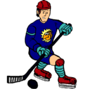 Dibujo Jugador de hockey sobre hielo pintado por deisi