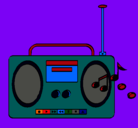 Dibujo Radio cassette 2 pintado por kenen