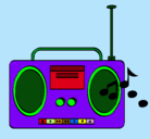 Dibujo Radio cassette 2 pintado por rufo 