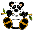 Dibujo Oso panda pintado por neladf13