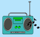 Dibujo Radio cassette 2 pintado por deisi