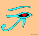 Dibujo Ojo Horus pintado por elmenordelje