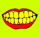 Dibujo Boca y dientes pintado por vitamarta