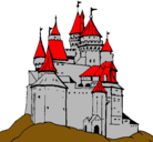 Dibujo Castillo medieval pintado por silverio