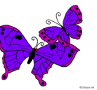 Dibujo Mariposas pintado por hermanas