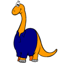 Dibujo Diplodocus con camisa pintado por AlanD