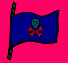 Dibujo Bandera pirata pintado por albam