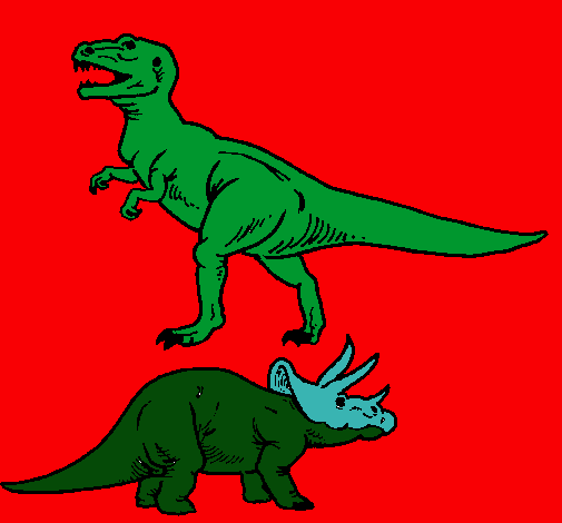 Triceratops y tiranosaurios rex