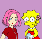 Dibujo Sakura y Lisa pintado por LucyVega22