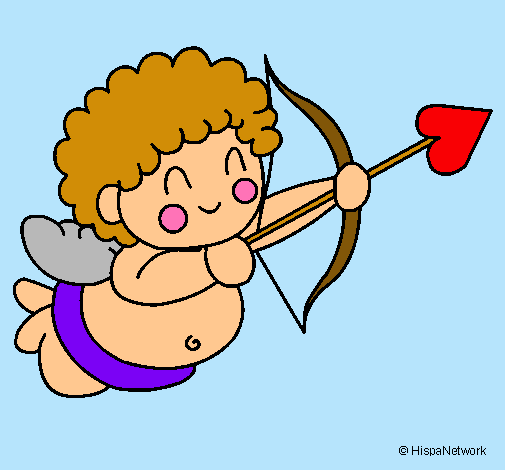Dibujo Cupido pintado por pelusilla