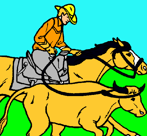 Vaquero y vaca