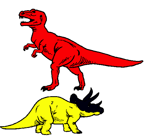 Triceratops y tiranosaurios rex