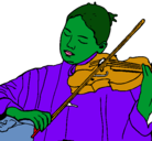 Dibujo Violinista pintado por kellykelly