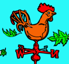 Dibujo Veletas y gallo pintado por arnau2011